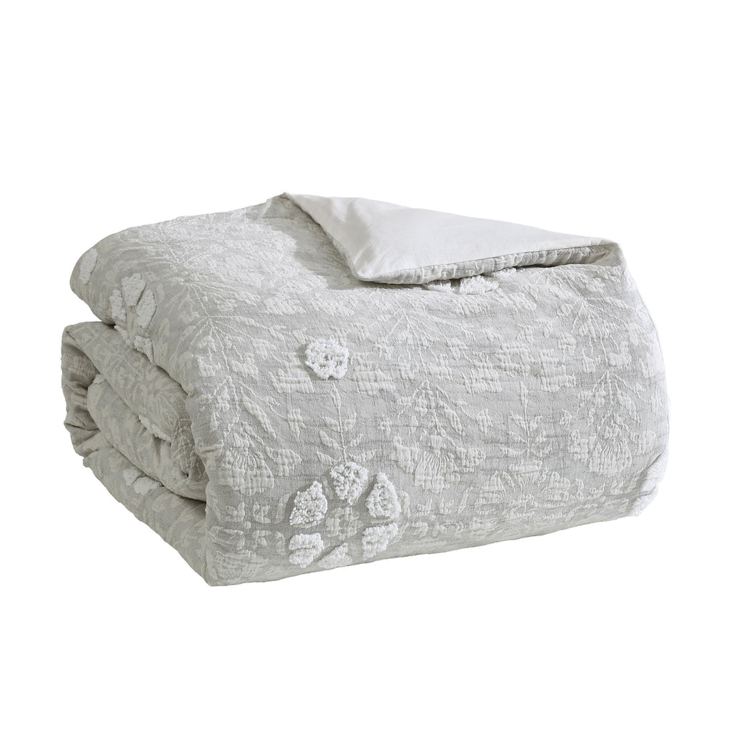 Soft Gray 5 Pc Textured Woven Jacquard Comforter Set
