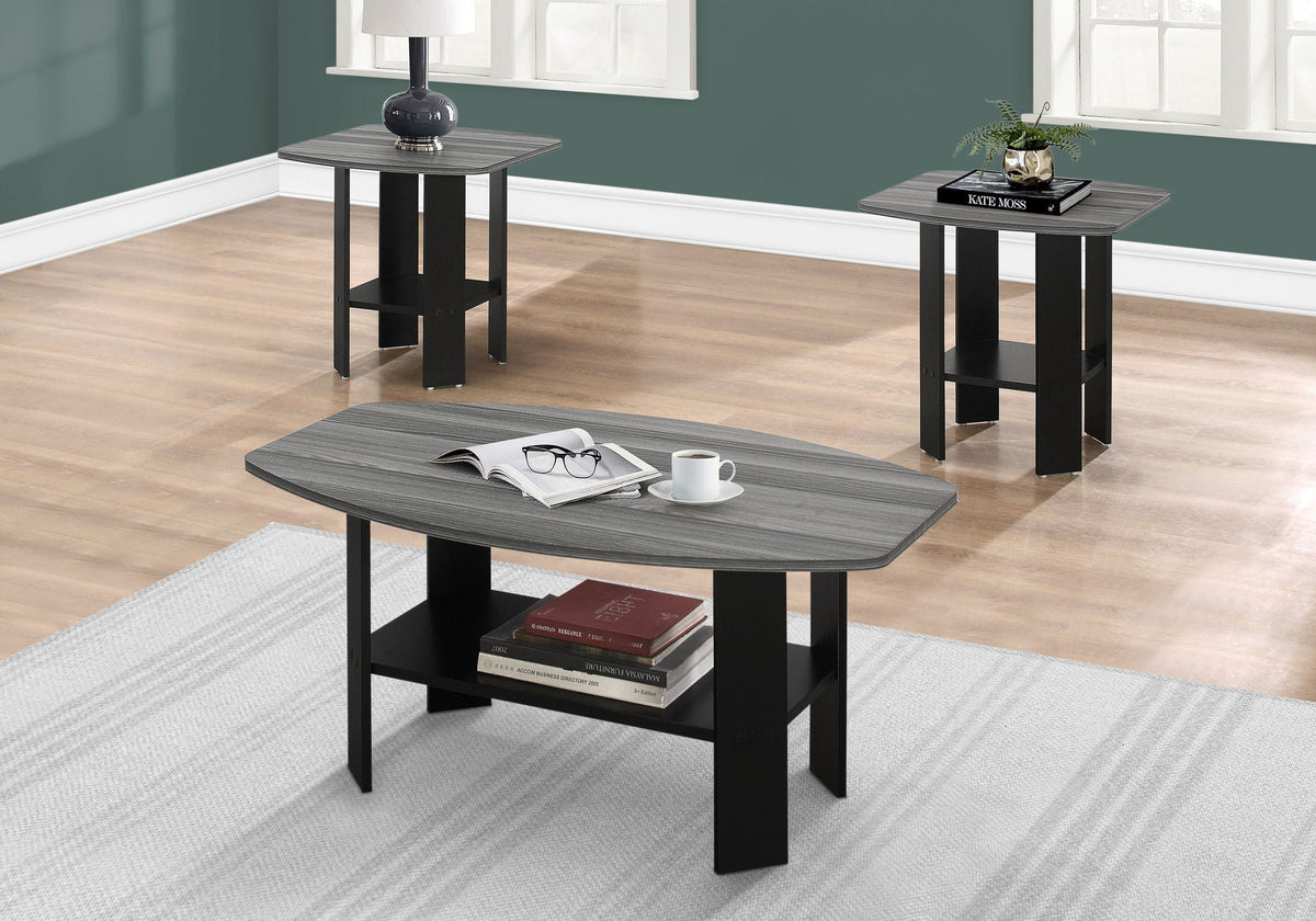 Casual 3 Piece Table Set -1 Coffee Table, 2 End Tables
