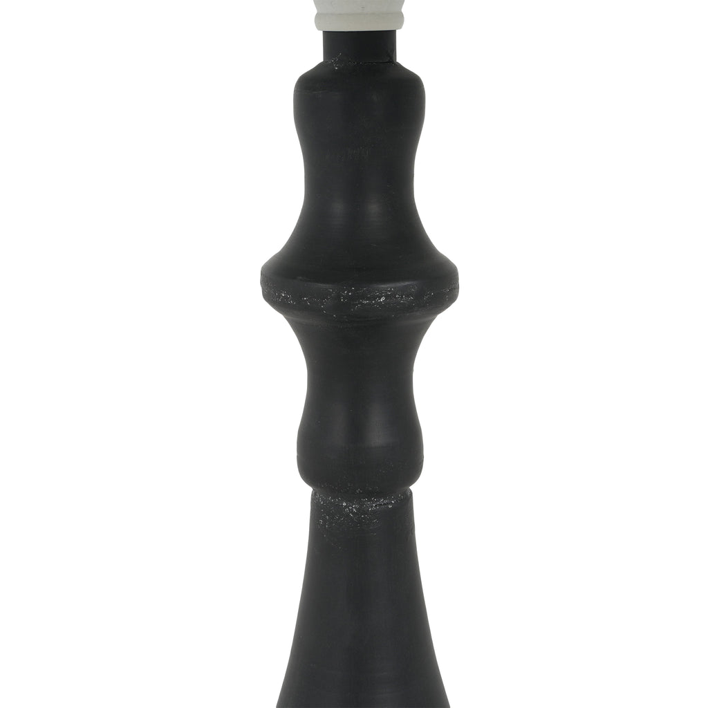 Metal Accent Pedestal Table, Hand-Hammered Texture-White+Black