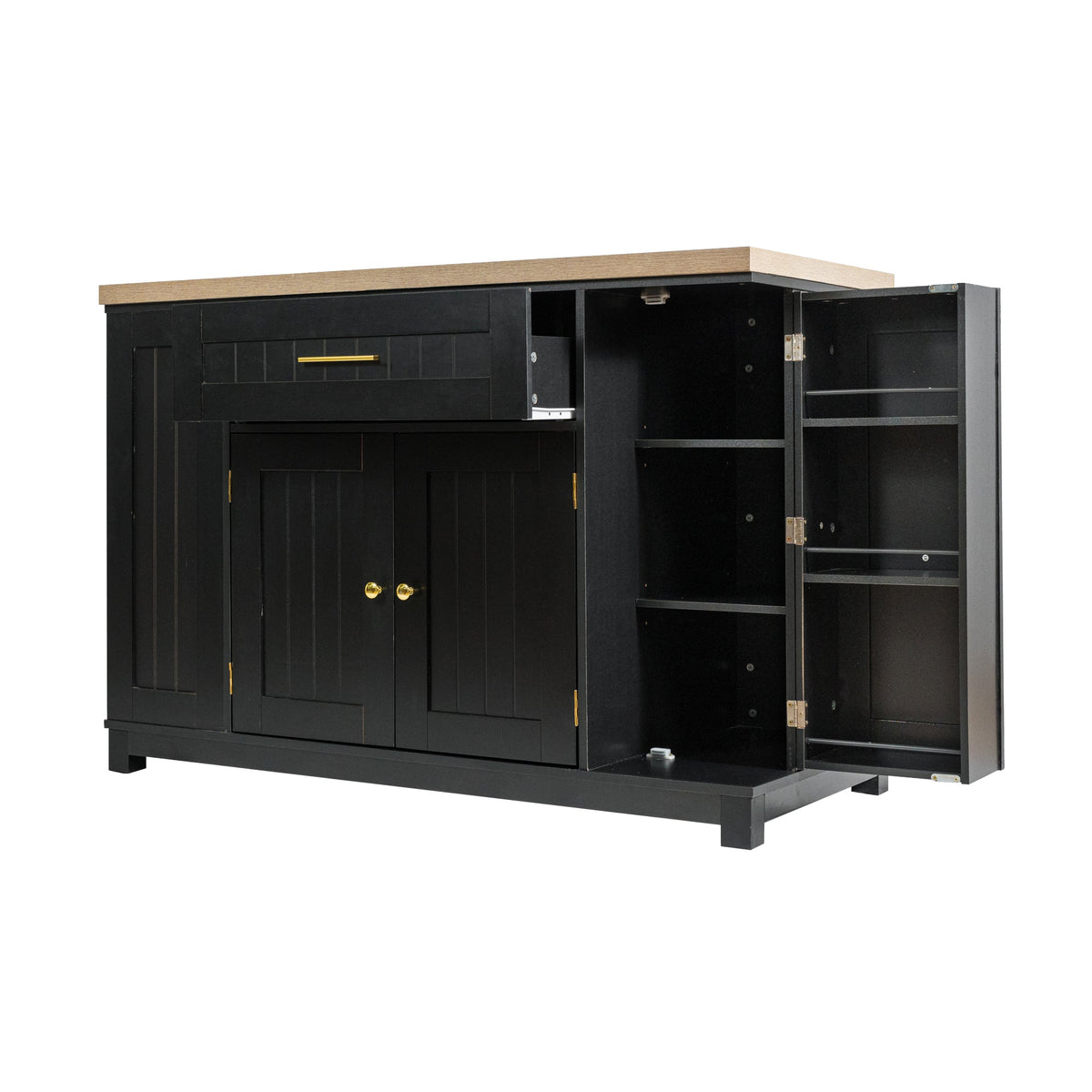 52" Kitchen Island with Cabinets