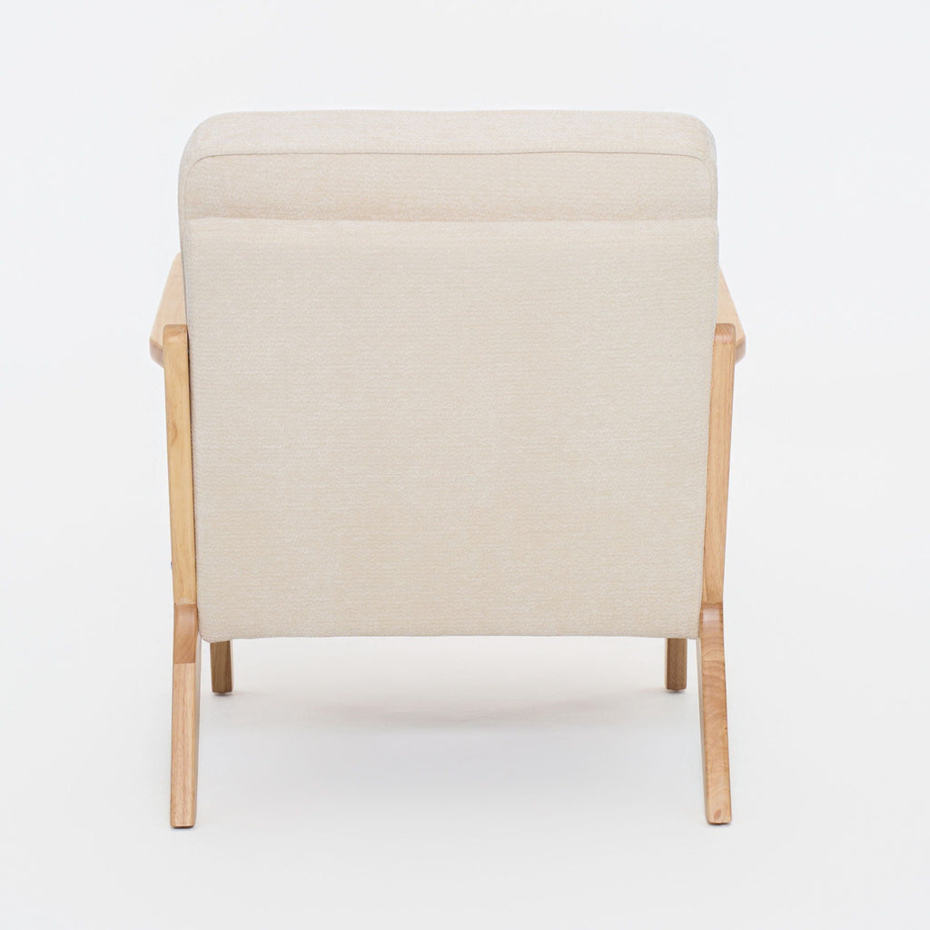Sleek Mid-Century Chair with Lumbar Pillow