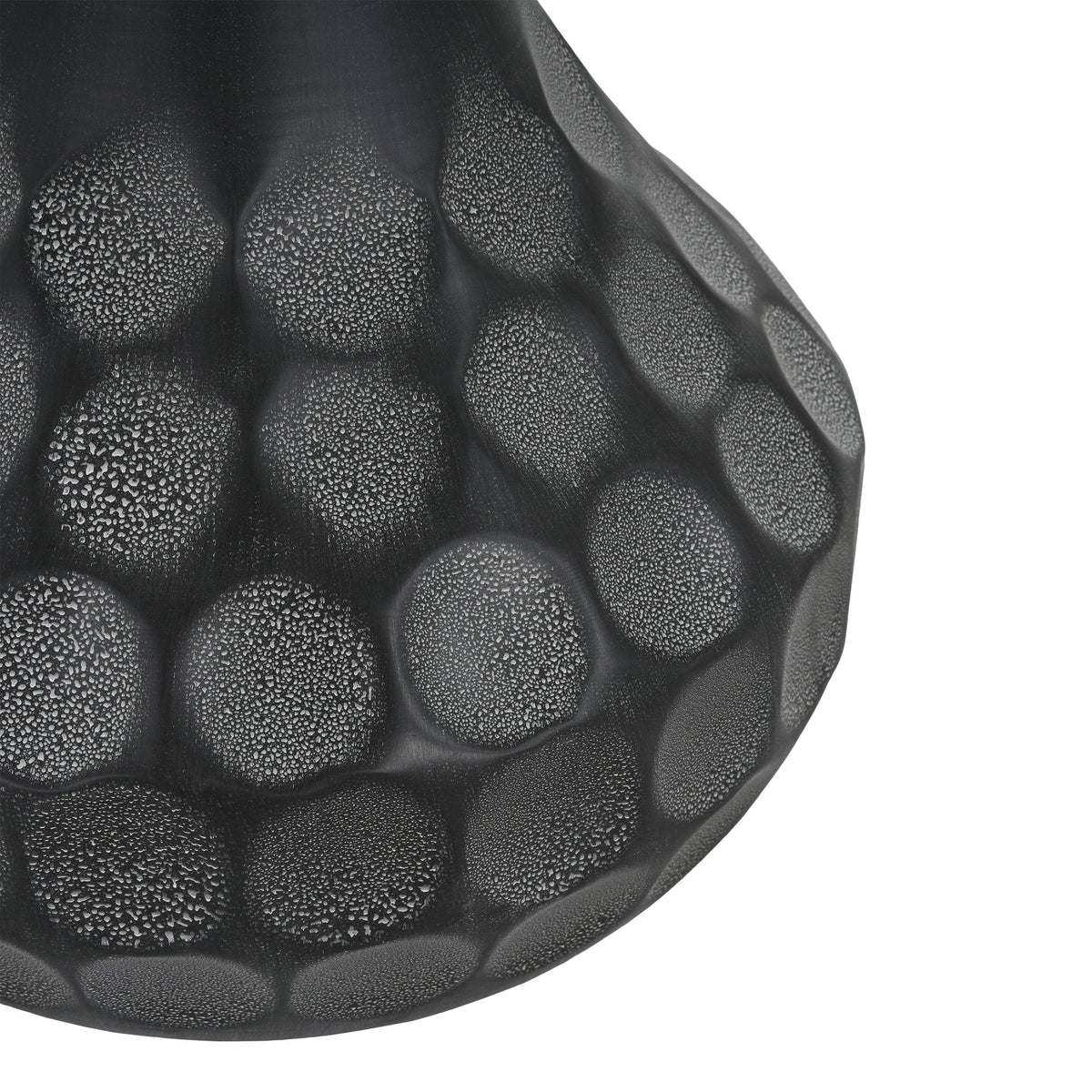 Metal Accent Pedestal Table, Hand-Hammered Texture-White+Black