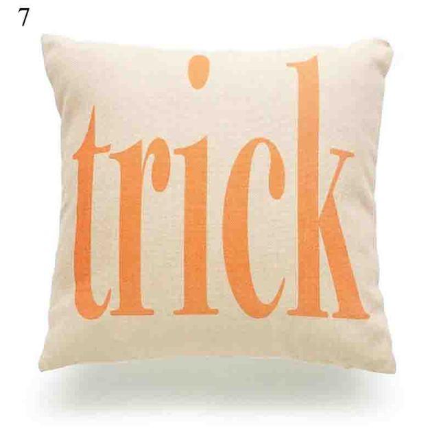 Halloween Pumpkin Throw Pillow Cover – Orange & Black