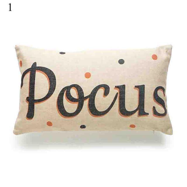 Halloween Pumpkin Throw Pillow Cover – Orange & Black