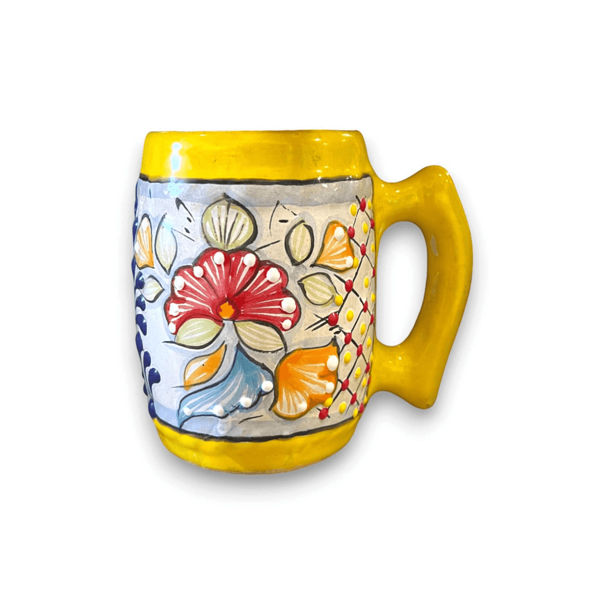 Handmade Talavera Ceramic Coffee Mug – Colorful