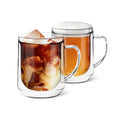 Double-Wall Glass Mugs – 17 oz, Set of 2