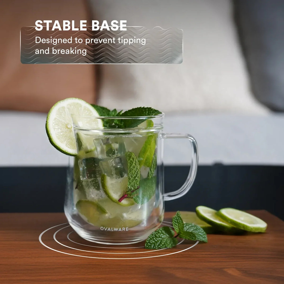 Double-Wall Glass Mugs – 17 oz, Set of 2