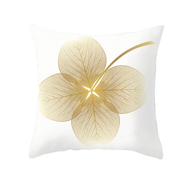 Tropical Leaf Throw Pillow Cover – Green & Yellow
