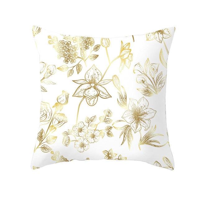 Tropical Leaf Throw Pillow Cover – Green & Yellow