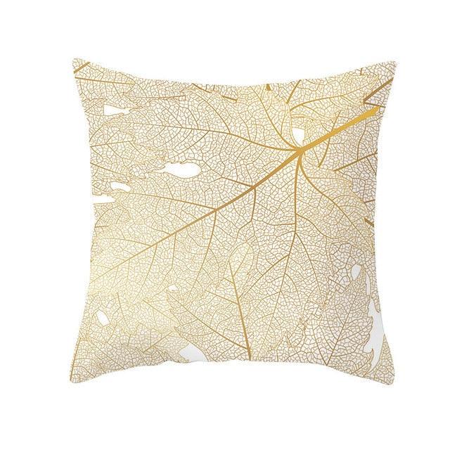 Tropical Leaf Throw Pillow Cover – Green & Yellow