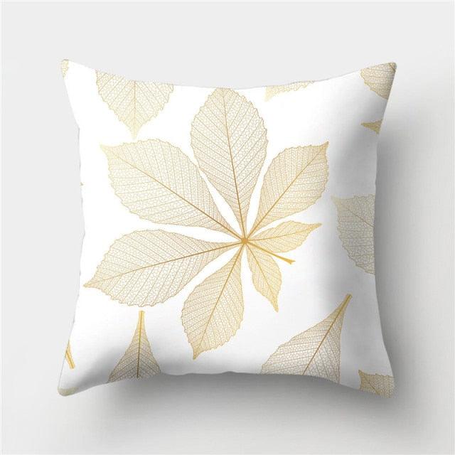 Tropical Leaf Throw Pillow Cover – Green & Yellow