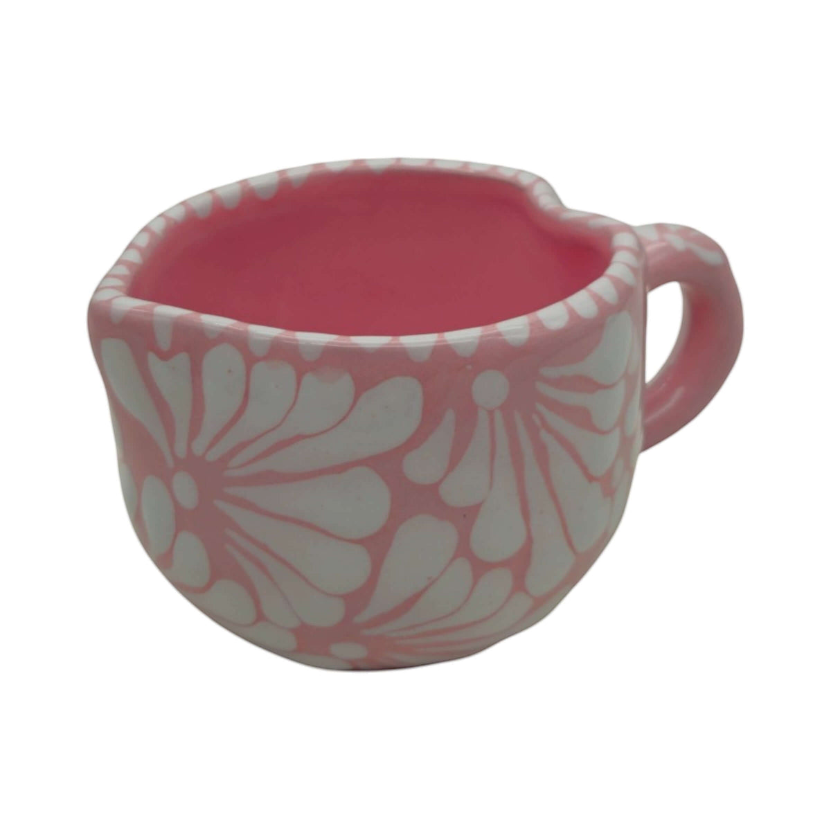 Hand-painted Pink Talavera Heart Ceramic Mug
