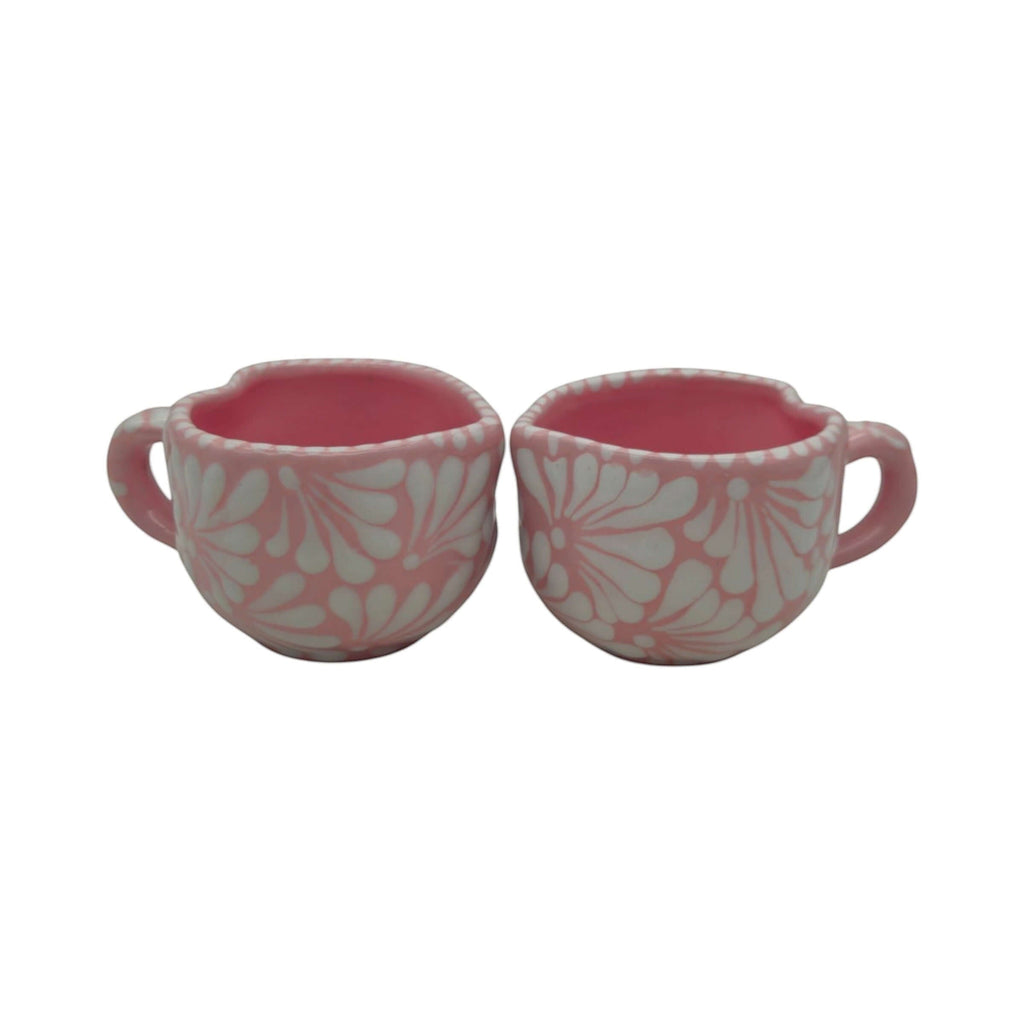 Hand-painted Pink Talavera Heart Ceramic Mug