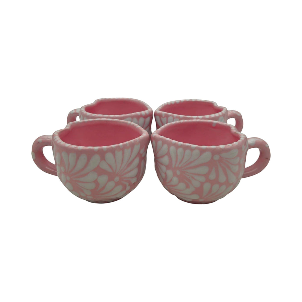 Hand-painted Pink Talavera Heart Ceramic Mug