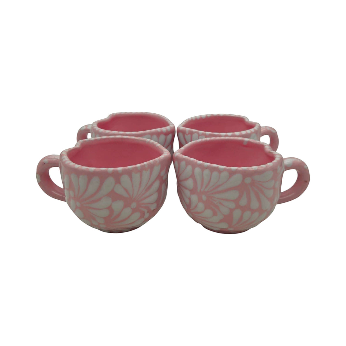 Hand-painted Pink Talavera Heart Ceramic Mug
