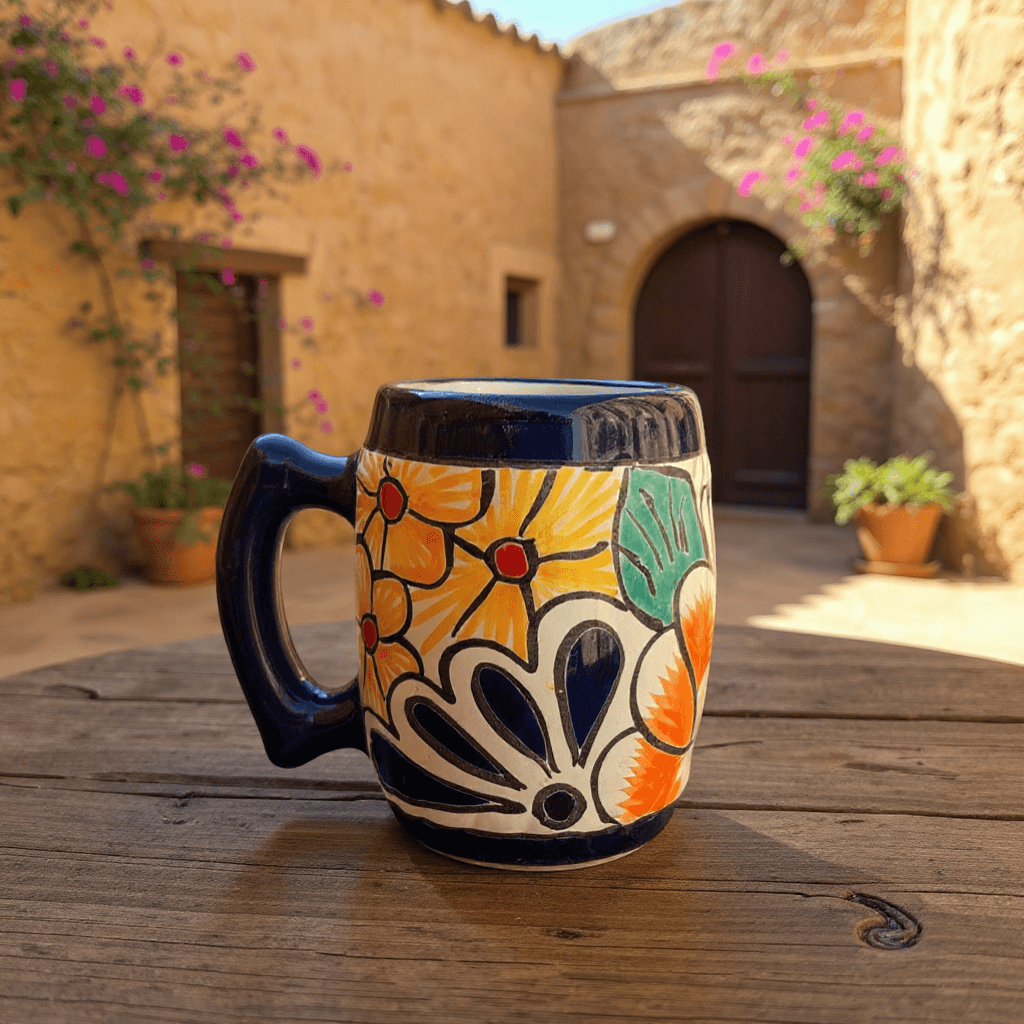 Handmade Talavera Ceramic Coffee Mug – Colorful