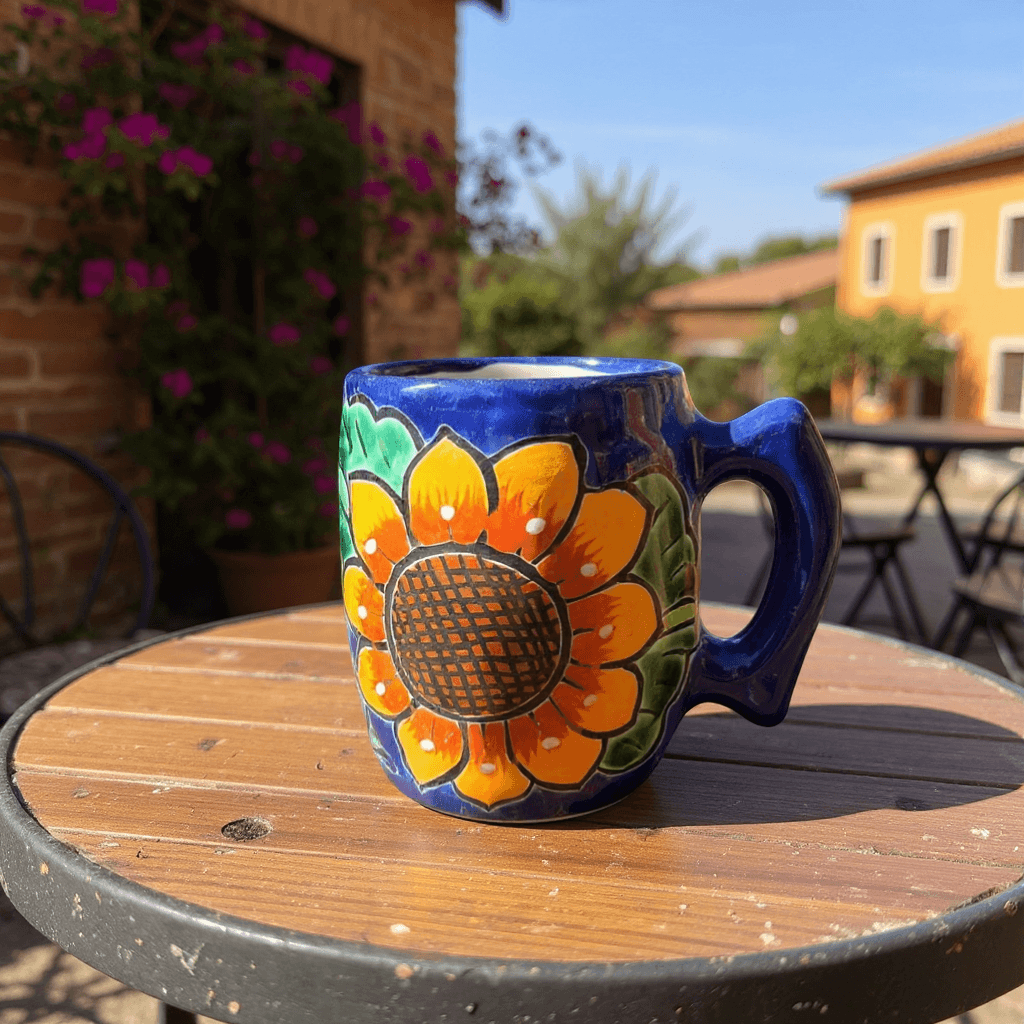 Handmade Talavera Ceramic Coffee Mug – Colorful