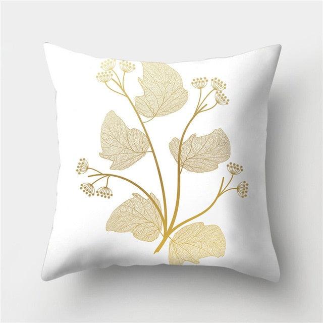 Tropical Leaf Throw Pillow Cover – Green & Yellow