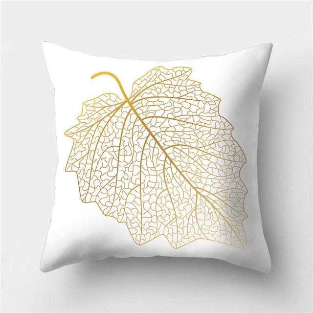 Tropical Leaf Throw Pillow Cover – Green & Yellow