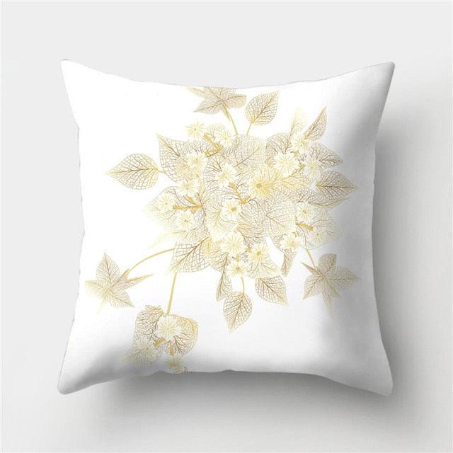 Tropical Leaf Throw Pillow Cover – Green & Yellow