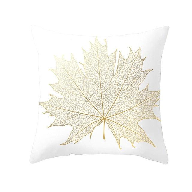 Tropical Leaf Throw Pillow Cover – Green & Yellow