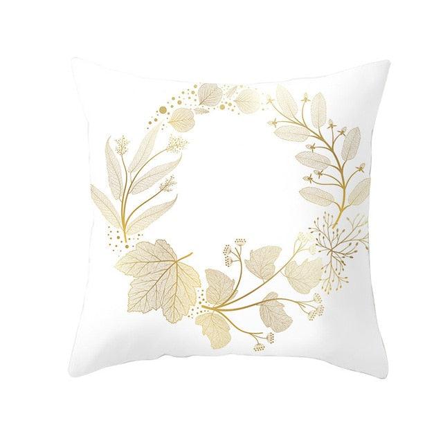 Tropical Leaf Throw Pillow Cover – Green & Yellow