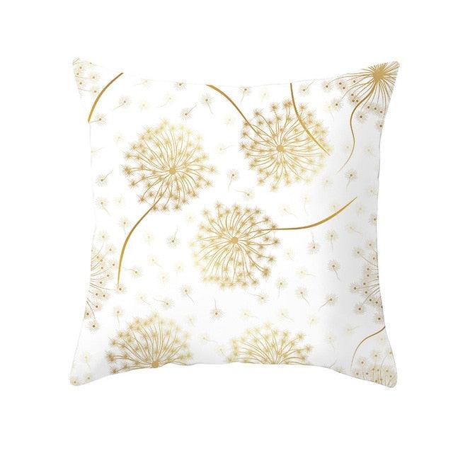 Tropical Leaf Throw Pillow Cover – Green & Yellow